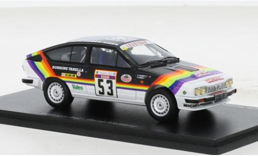 Diecast model cars Alfa Romeo Alfetta gtv6 V6 No.53 Rally WM Tour de Corse 1982 1/43 Spark