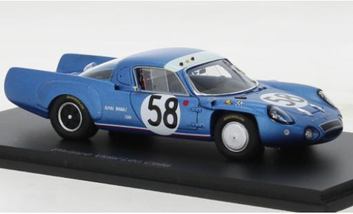 Diecast model cars Alpine A210 le mans No.58 24h 1967 1/43 Spark