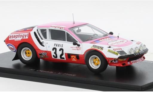 Diecast model cars Alpine A310 rallye No.32 Aseptogyl Rally WM Rally Monte Carlo 1977 1/43 Spark