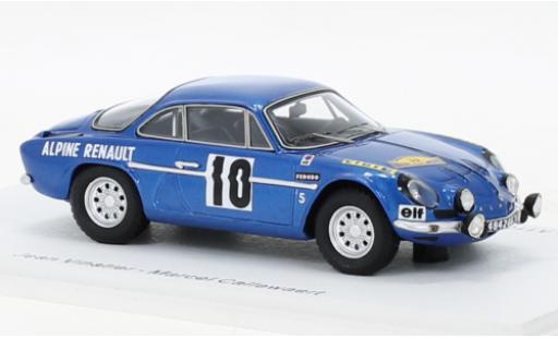 Diecast model cars Alpine A110 rallye Renault No.10 Rally des Routes du Nord 1969 1/43 Spark