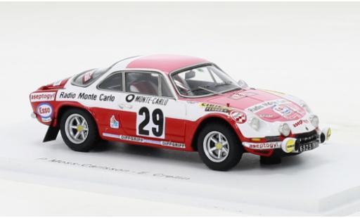 Diecast model cars Alpine A110 rallye Renault No.29 Rally WM Rally Monte Carlo 1973 1/43 Spark