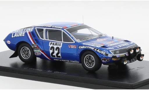 Diecast model cars Alpine A310 rallye Renault No.22 Christine Laure Rally WM Rally Monte Carlo 1976 1/43 Spark