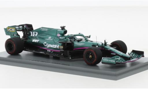 Diecast model cars Aston Martin AMR21 f1 1 No.18 Cognizant Team Cognizant formula 1 GP Abu Dhabi 2021 1/43 Spark