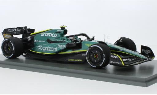 Diecast model cars Aston Martin AMR22 f1 2 No.5 Aramco Cognizant Team Cognizant formule 1 GP Abu Dhabi 2022 1/43 Spark
