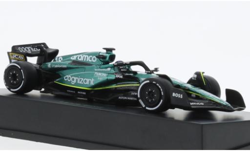 Diecast model cars Aston Martin AMR23 f1 3 No.18 Aramco Cognizant Team Cognizant formule 1 2023 1/64 Spark
