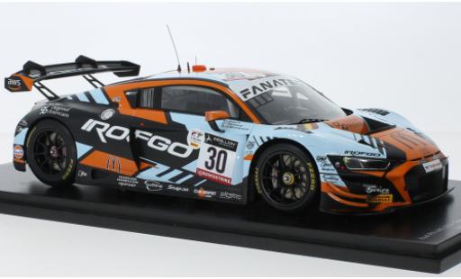 Diecast model cars Audi R8 lms GT3 No.30 Team WRT 24h Spa 2022 1/18 Spark