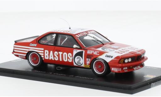 Diecast model cars Bmw 635 CSi No.2 Juma Bastos Racing Team Bastos 24h Spa 1984 1/43 Spark