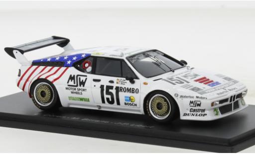 Diecast model cars Bmw M1 1985 No.151 24h Le Mans 1/43 Spark