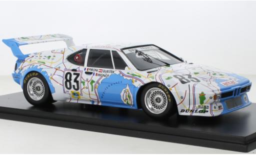 Diecast model cars Bmw M1 1980 No.83 24h Le Mans 1/18 Spark