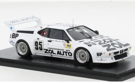 Diecast model cars Bmw M1 1980 No.95 24h Le Mans 1/43 Spark