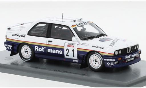 Diecast model cars Bmw M3 rallye (E30) No.21 Rothmans Rally WM Tour de Corse 1989 1/43 Spark