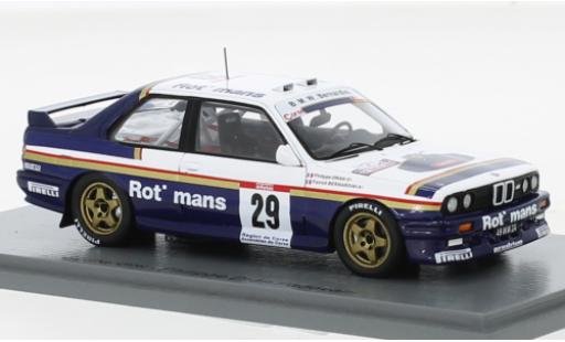 Diecast model cars Bmw M3 rallye (E30) No.29 Rothmans Rally WM Tour de Corse 1991 1/43 Spark