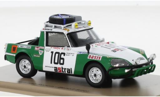 Diecast model cars Citroen DS course No.106 Rally Paris Dakar 1980 1/43 Spark