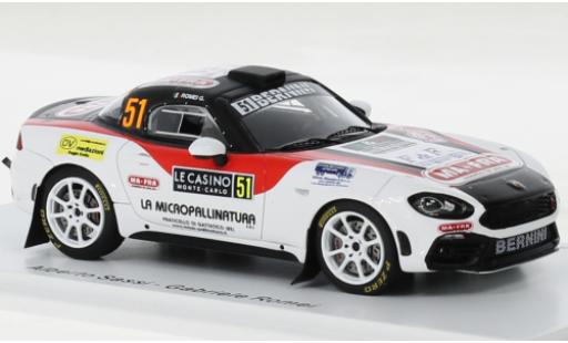 Diecast model cars Fiat 124 Rally RGT No.51 WM Monte Carlo 2022 1/43 Spark