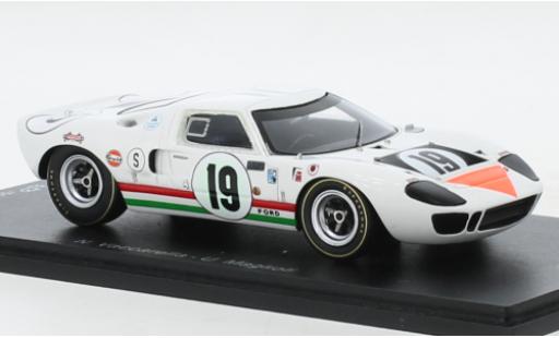 Diecast model cars Ford GT40 Mk I RHD No.19 12h Sebring 1967 1/43 Spark