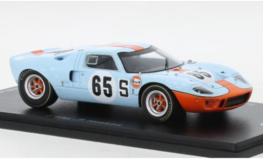 Diecast model cars Ford GT40 Mk I RHD No.65 Gulf 1000 Km N&Atilde;&frac14;rburgring 1968 1/43 Spark