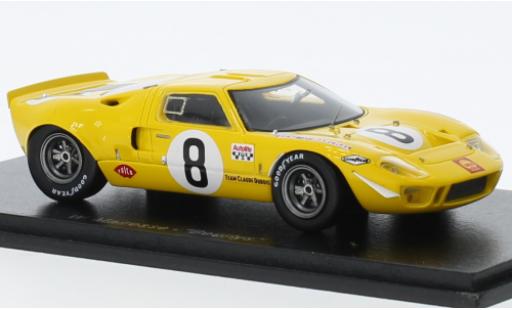Diecast model cars Ford GT40 Mk I RHD No.8 24h Le Mans 1968 1/43 Spark