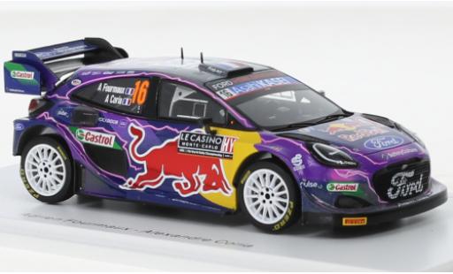 Diecast model cars Ford Puma Rally1 Rally 1 No.16 M-Sport World Rally Team Red Bull Rally WM Rally Monte Carlo 2022 1/43 Spark