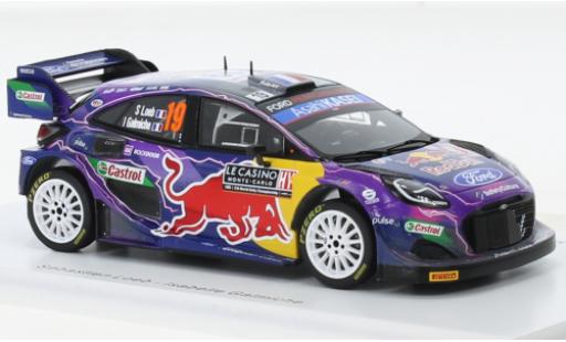 Diecast model cars Ford Puma Rally1 Rally 1 No.19 M-Sport Rally Team Red Bull Rally WM Rally Monte Carlo 2022 1/43 Spark