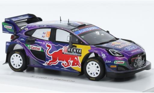Diecast model cars Ford Puma Rally1 No.19 M-Sport World Rally Team Red Bull Rally WM Safari Rally 2022 1/43 Spark