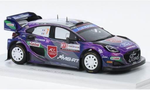 Diecast model cars Ford Puma Rally1 No.7 M-Sport World Rally Team Rally WM Rally Sardinien 2022 1/43 Spark