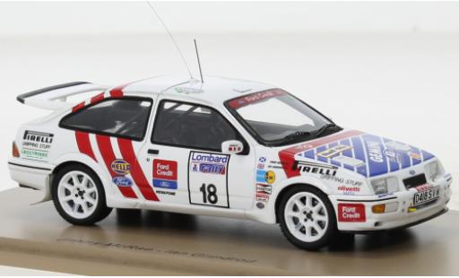 Diecast model cars Ford Sierra Cosworth RS No.18 Rally WM RAC Rally 1987 1/43 Spark