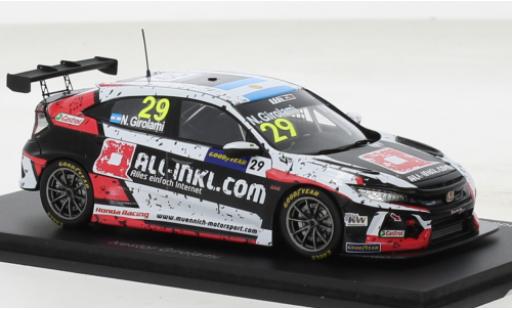 Diecast model cars Honda Civic Type R TCR No.29 All-Inkl.com M&Atilde;&frac14;nnich Motorsport WTCR Zolder 2020 1/43 Spark