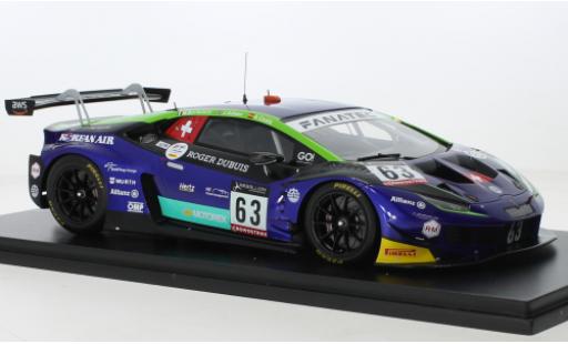 Diecast model cars Lamborghini Huracan GT3 Evo No.63 Emil Frey Racing 24h Spa 2022 1/43 Spark