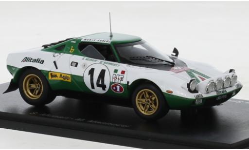 Diecast model cars Lancia Stratos HF No.14 Rally WM Rally Monte Carlo 1975 1/43 Spark