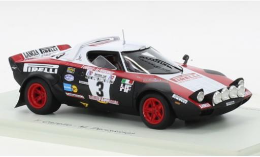 Diecast model cars Lancia Stratos HF No.3 Rally EM 1978 1/43 Spark