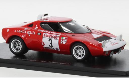 Diecast model cars Lancia Stratos HF No.3 Tour de Corse 1972 1/43 Spark