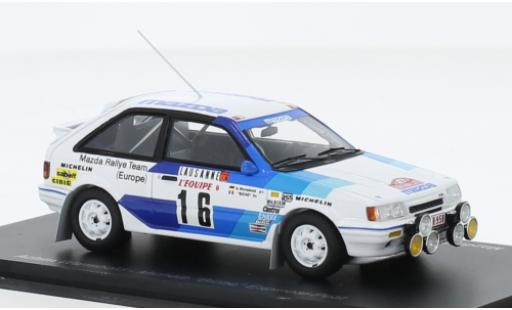 Diecast model cars Mazda 323 4WD No.16 Rally Team Europe Rally WM Rally Monte Carlo 1986 1/43 Spark