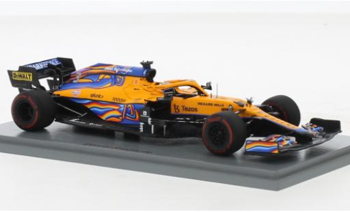 Diecast model cars McLaren F1 MCL35M No.3 Team formula 1 GP Abu Dhabi 2021 1/43 Spark
