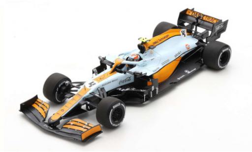 Diecast model cars McLaren F1 MCL35M No.4 Team Gulf formula 1 GP Monaco 2021 1/18 Spark