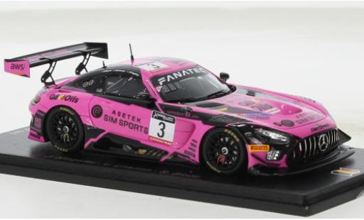 Diecast model cars Mercedes AMG GT GT3 3 No.3 Team GetSpeed 24h Spa 2022 1/43 Spark