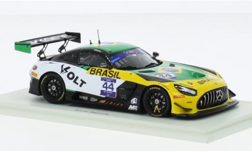 Diecast model cars Mercedes AMG GT GT3 3 No.44 Team Brazil FIA Motorsport Games GT Sprint Cup Paul Ricard 2022 1/43 Spark