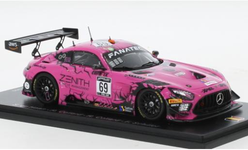Diecast model cars Mercedes AMG GT GT3 3 No.69 Ram Racing 24h Spa 2021 1/43 Spark