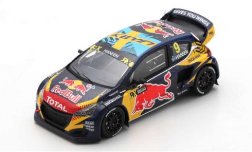 Diecast model cars Peugeot 208 WRX No.9 Team Hansen Red Bull Rally-Cross WM Espagne 2020 1/43 Spark