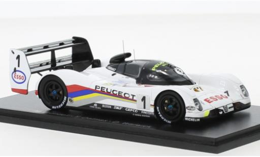 Diecast model cars Peugeot 905 Le Mans No.1 24h 1992 1/43 Spark