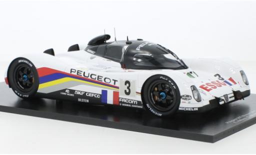 Diecast model cars Peugeot 905 Le Mans No.3 Esso 24h 1993 1/18 Spark