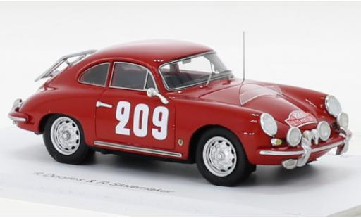 Diecast model cars Porsche 356 B B T5 1600 No.209 Rally Monte Carlo 1962 1/43 Spark