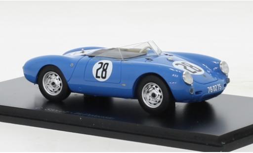 Diecast model cars Porsche 550 Base blue No.28 24h Le Mans 1965 1/43 Spark
