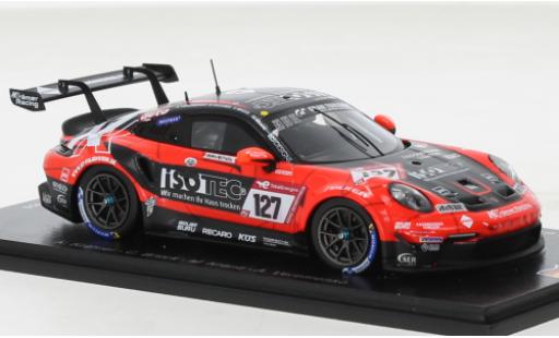 Diecast model cars Porsche 911 GT3 Cup No.127 KKr&Atilde;&curren;mer Racing 24h N&Atilde;&frac14;rburgring 2022 1/43 Spark