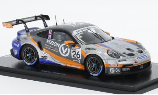 Diecast model cars Porsche 911 GT3 Cup No.26 Carrera Great Britain 2022 1/43 Spark