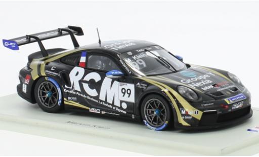 Diecast model cars Porsche 911 GT3 Cup No.99 Carrera France 2022 1/43 Spark