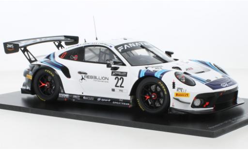 Diecast model cars Porsche 911 GT3 R No.22 GPX Racing WEC 1000km Paul Ricard 2021 1/18 Spark