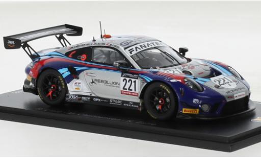 Diecast model cars Porsche 911 GT3 R No.221 GPX Martini Racing 24h Spa 2022 1/43 Spark