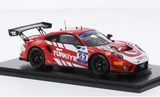 Diecast model cars Porsche 911 GT3 R No.53 Team T&Atilde;&frac14;rkiye FIA Motorsport Games GT Sprint Cup Paul Ricard 2022 1/43 Spark