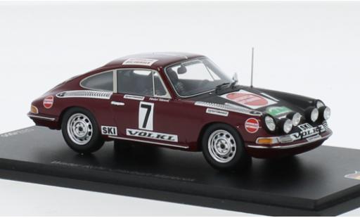 Diecast model cars Porsche 911 Base No.7 Rally Bavaria 1970 1/43 Spark