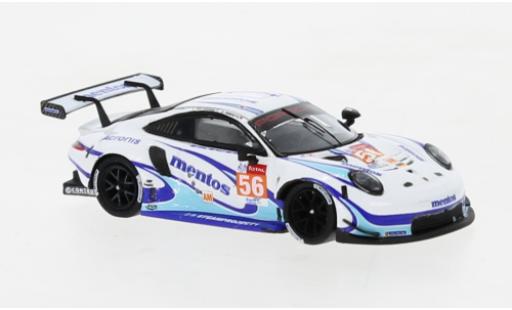 Diecast model cars Porsche 911 RSR -19 No.56 Team Project 1 24h Le Mans 2020 1/87 Spark